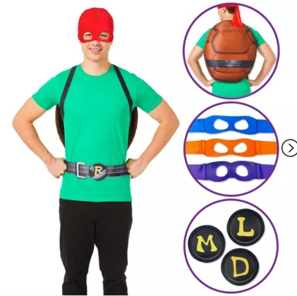 Teenage Mutant Ninja Turtle 4 in 1 Shell Belt and Mask Costume Kit